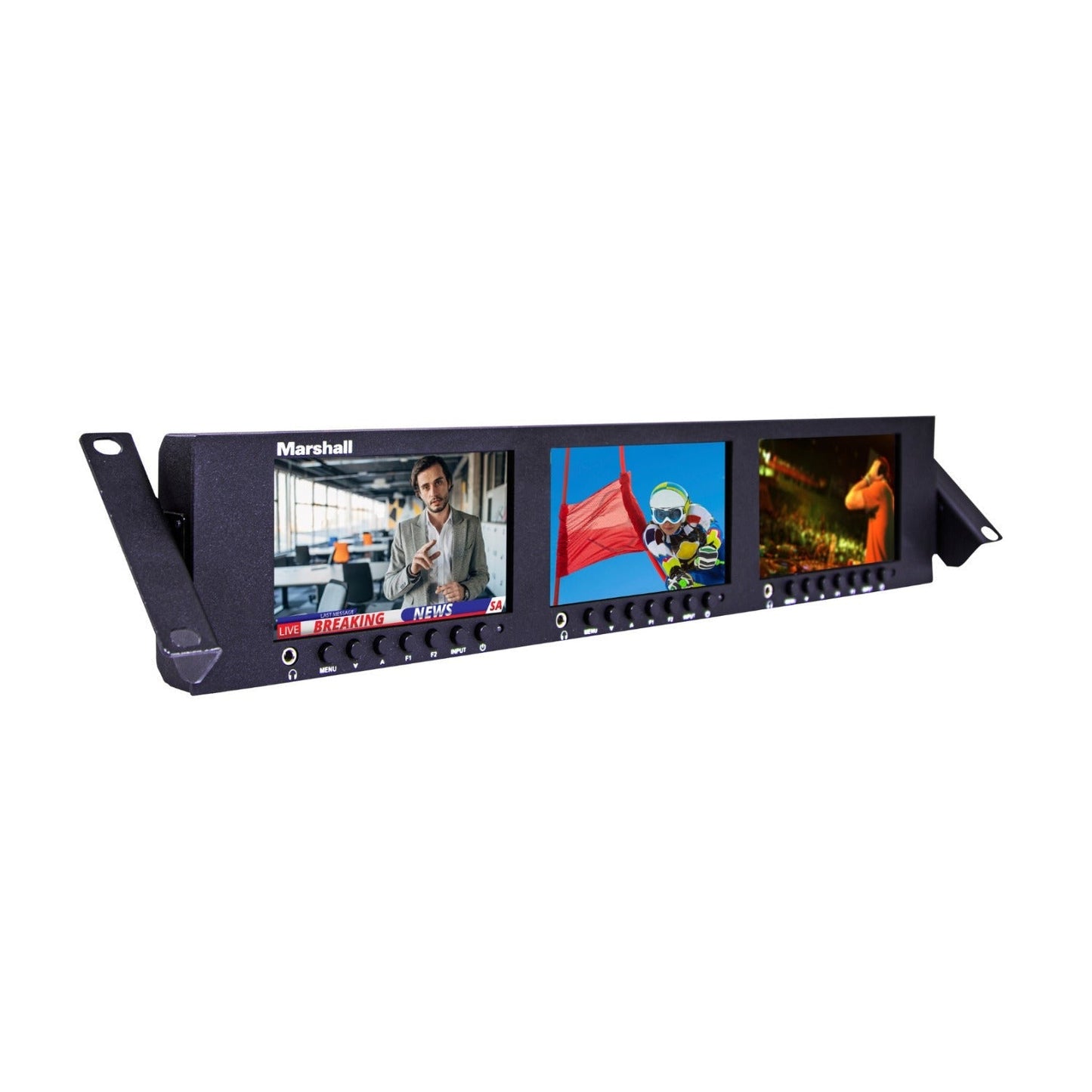 Marshall Electronics ML-503 Rackmount LCD Monitor Triple 5-Inch Screens (2 RU)