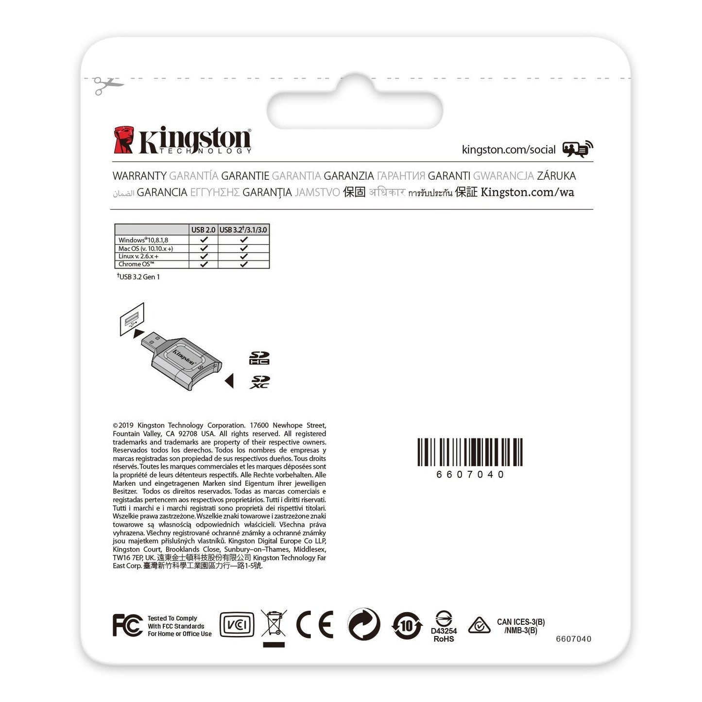 Kingston Canvas React Plus 128GB U3 V90 SDXC UHS-II SD Card and Kingston USB 3.2 SD Card Reader