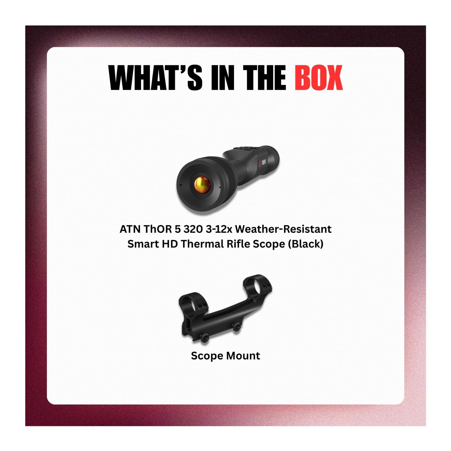 ATN ThOR 5 320 3-12x Weather-Resistant Thermal Riflescope (Black) Bundle