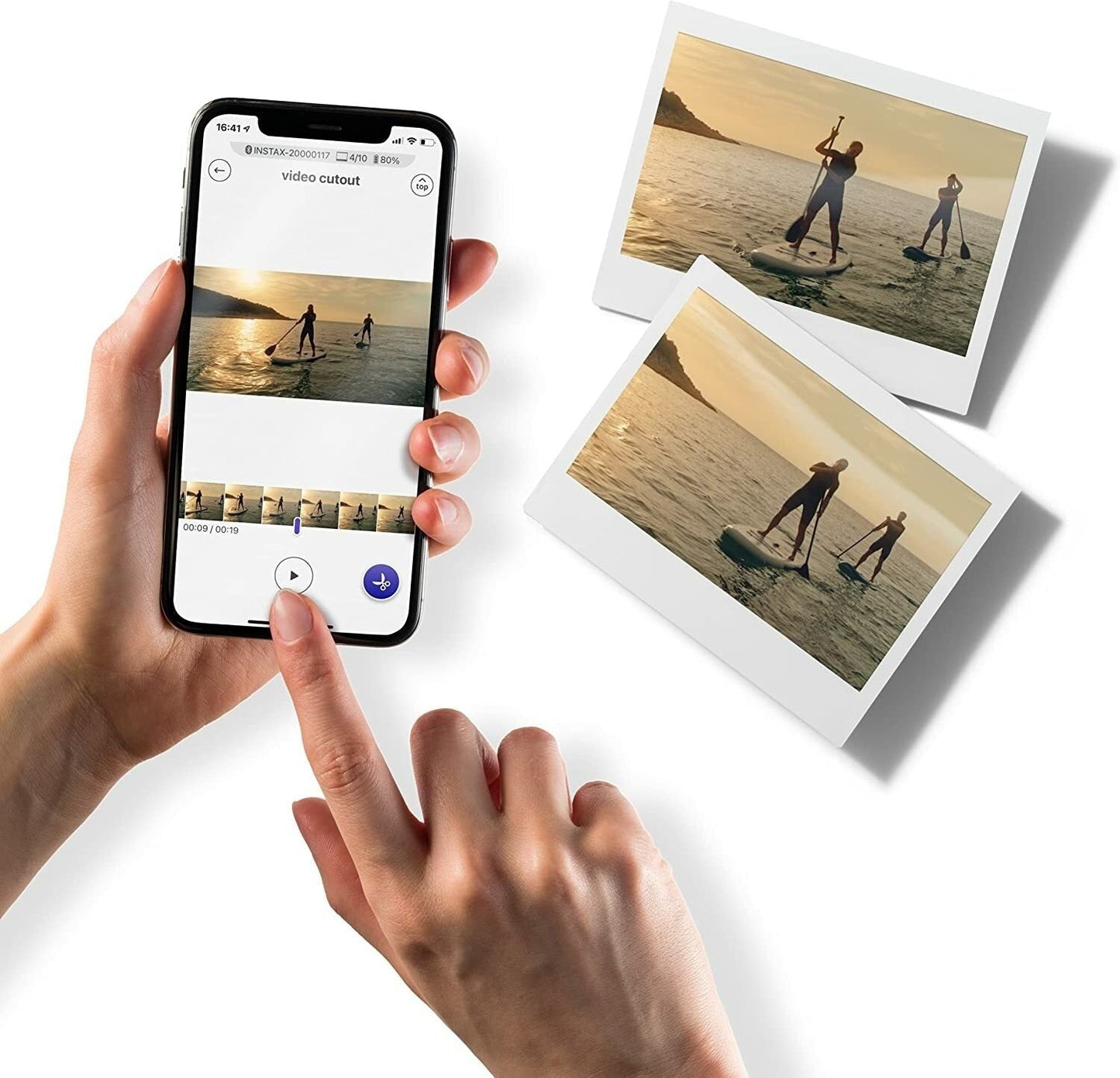 Fujifilm Instax Link Wide Instant Photo Printer with Instant Film and Monochrome Film Bundle