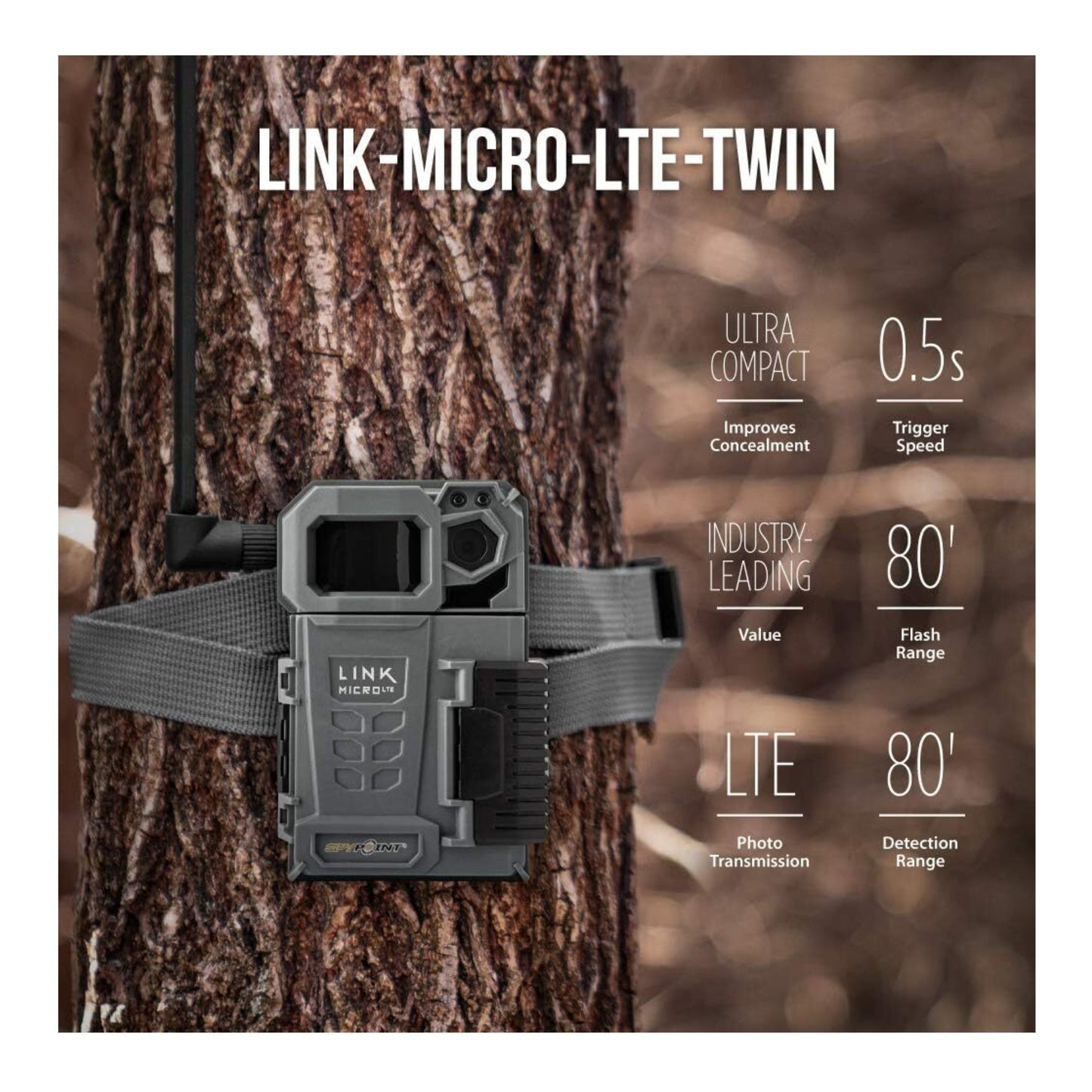 SPYPOINT LINK-MICRO-LTE-V Twin Cellular Trail Cameras (2-Pack)