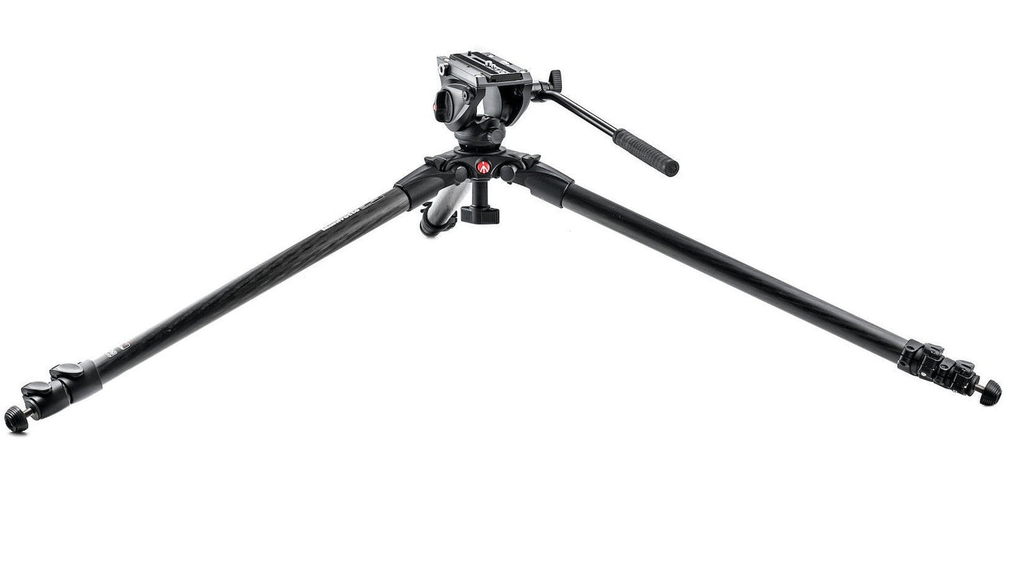 Manfrotto 500 Fluid Head and 535 3 Section Tripod With Carrying Bag