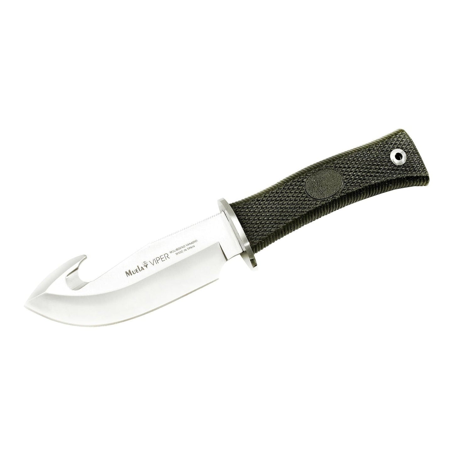 MUELA Viper-11G Rubber Handle Survival Knife with Leather Sheath (Grey)
