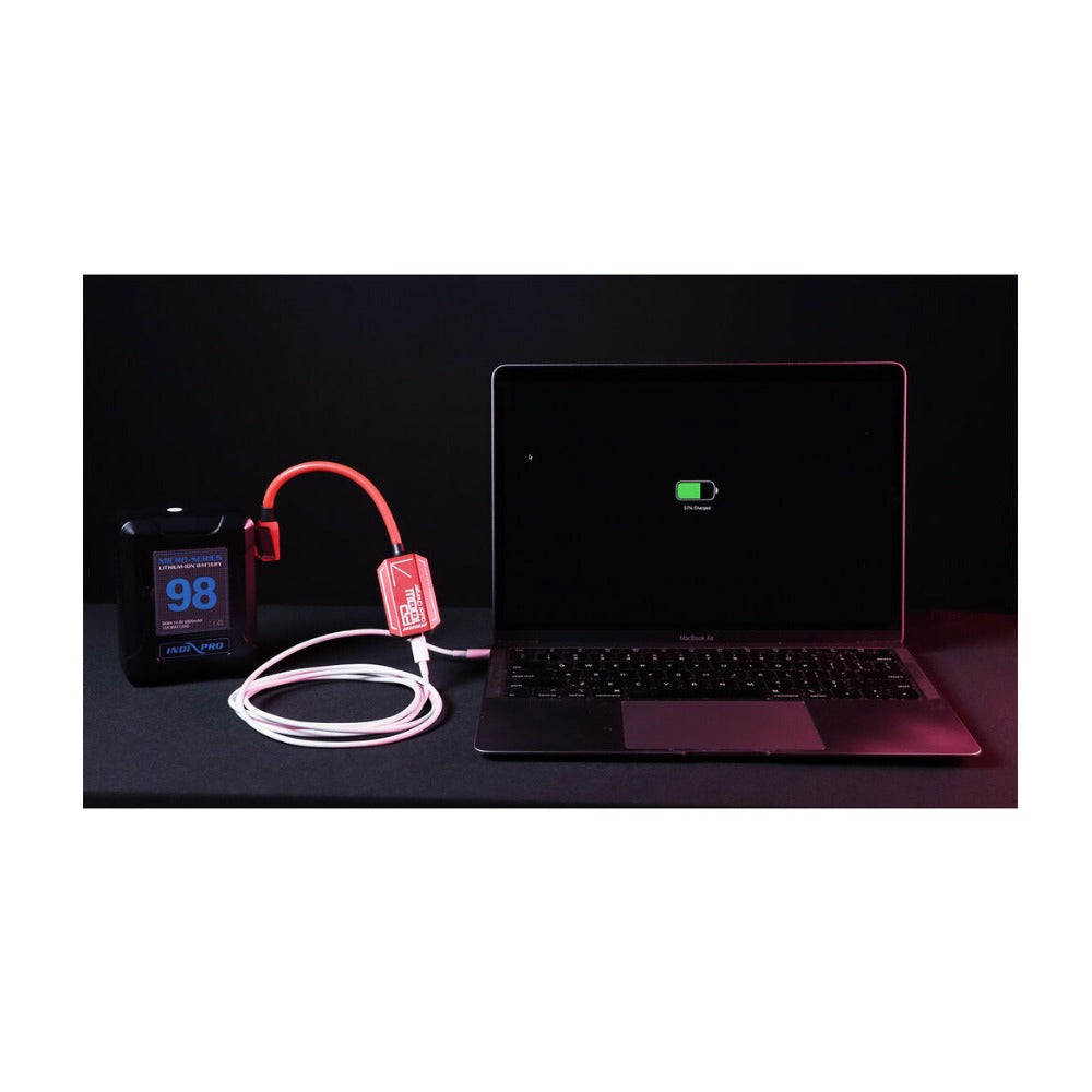 IndiPRO Tools 10-Inch D-Tap to USB-C Quick-Charging Adapter and Power Supply