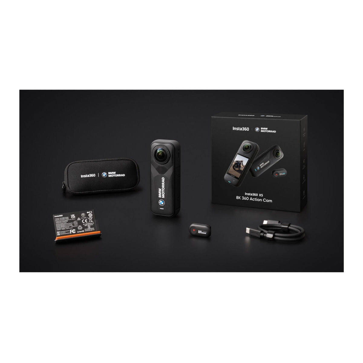 Insta360 X5 360 8K Action Camera (BMW Motorrad Edition, Black)