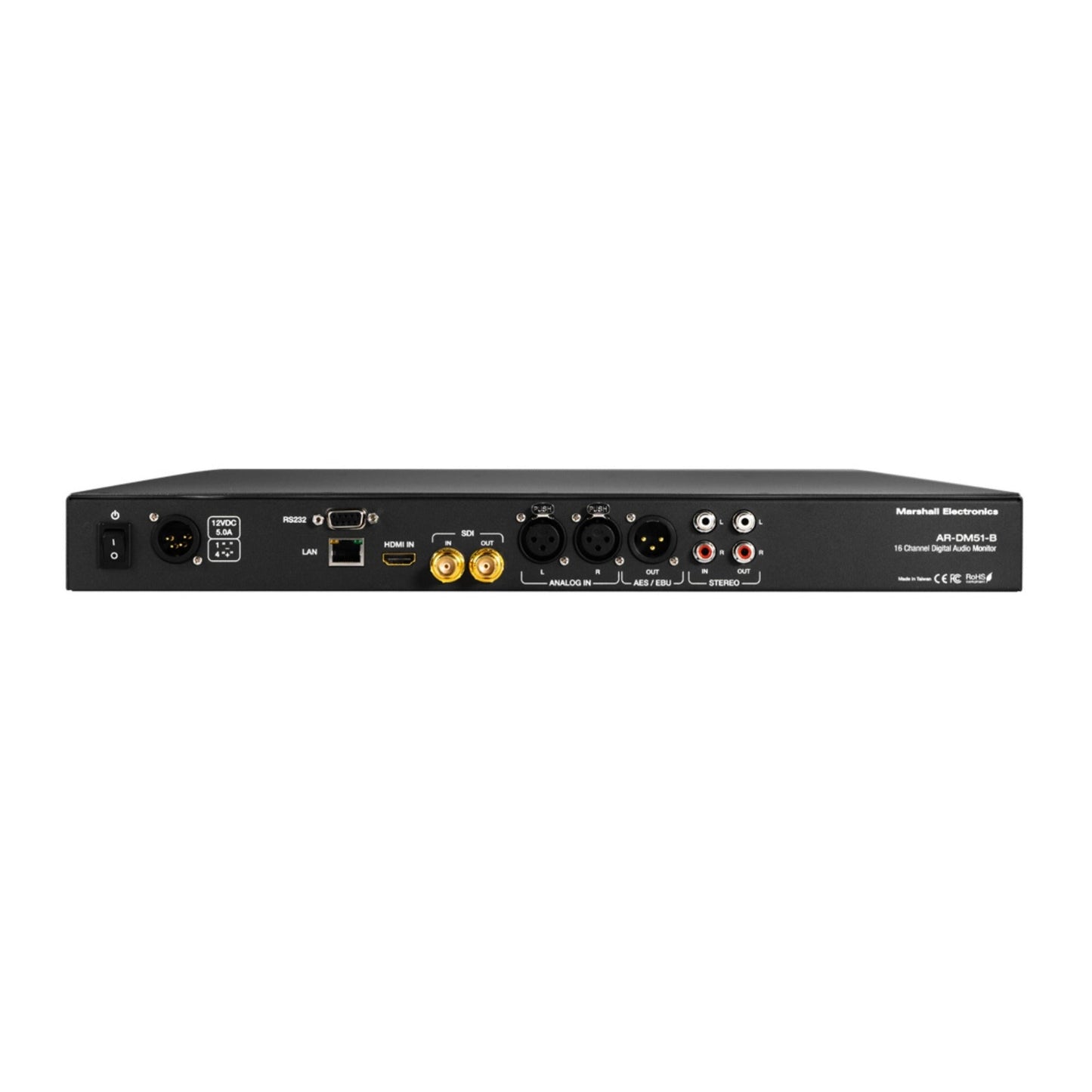 Marshall Electronics ARDM51-B 16 Channel Audio Monitor with Built-in Preview