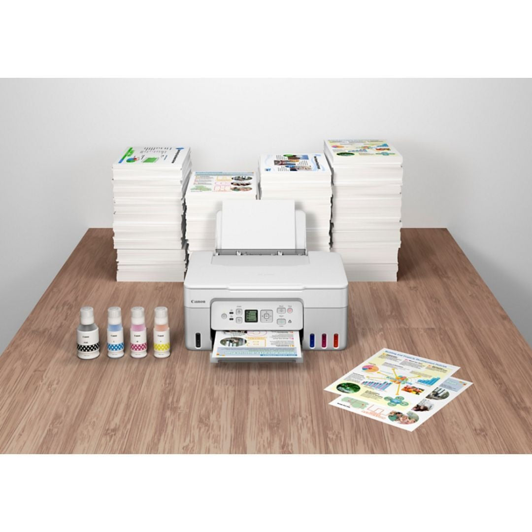Canon PIXMA G3270 MegaTank All-in-One Wireless Inkjet Color Printer (White)