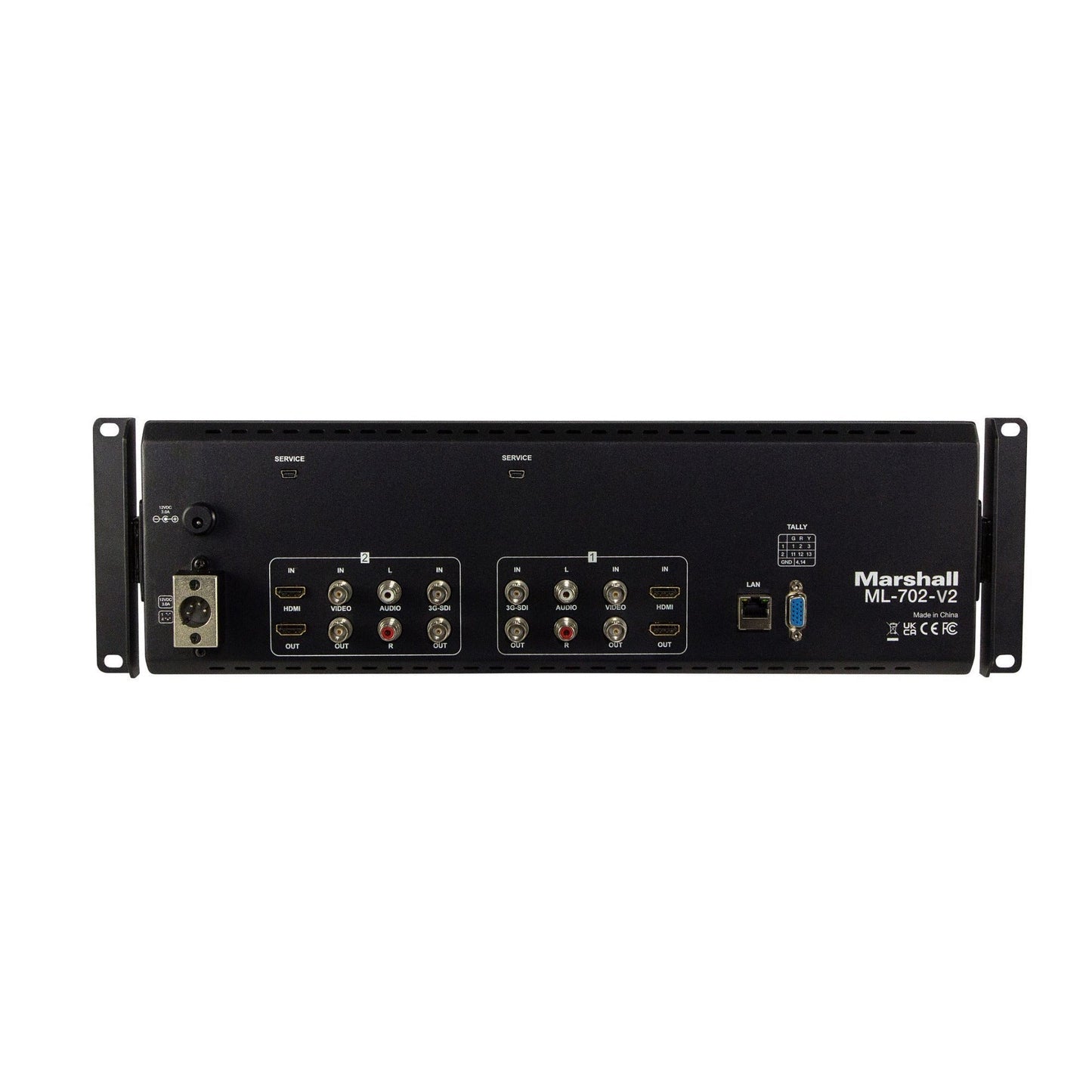 Marshall Electronics ML-702-V2 Dual 7-inch 1920 x 1200 LCD Rackmount Monitor