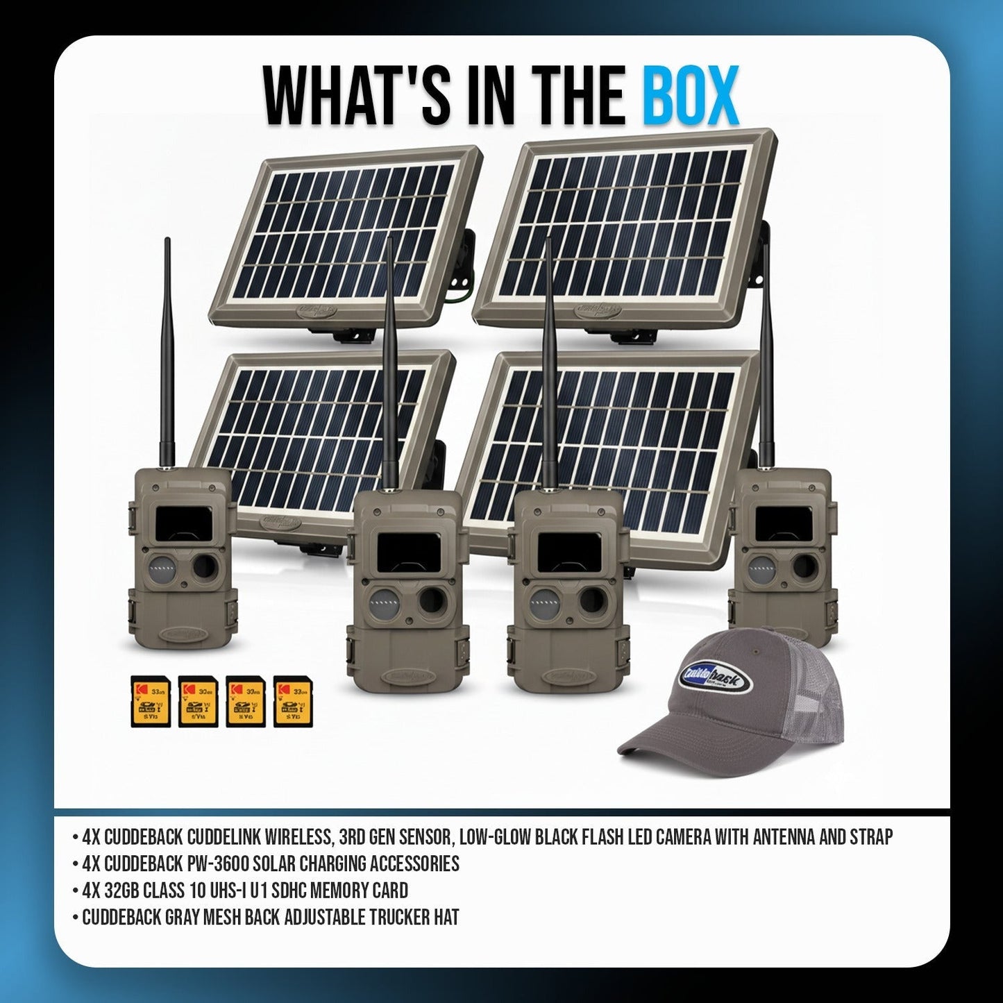 Cuddeback CuddeLink Wireless, Low-Glow Black Flash LED Camera Bundle