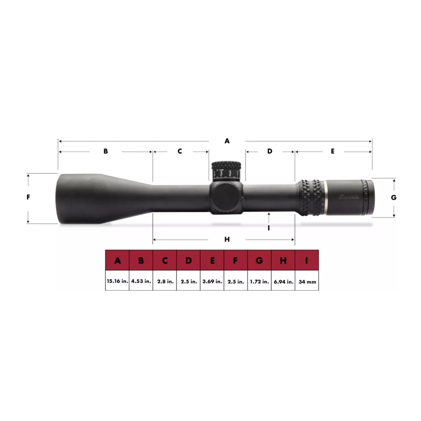 Burris XTR III Scope 5.5-30x56mm Illuminated Front Focal Plane Reticle (Black)