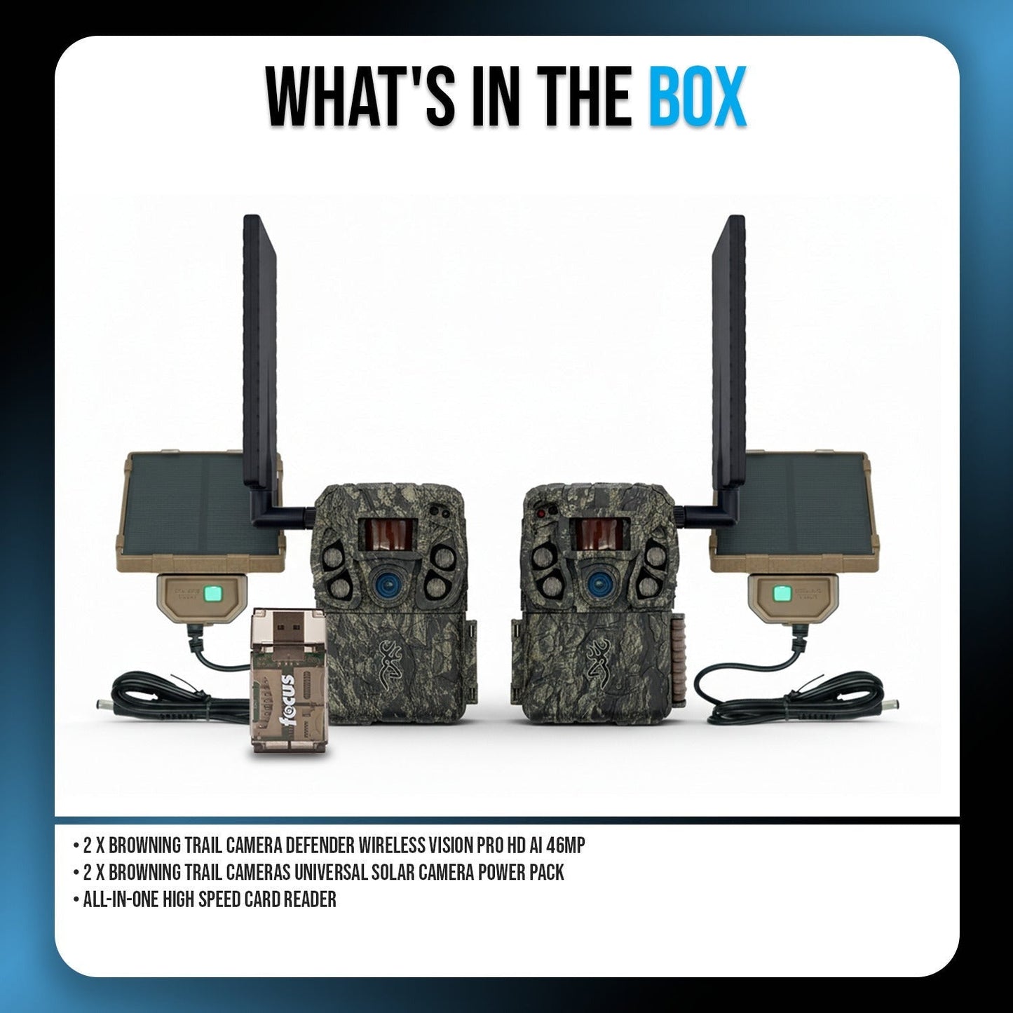 Browning Trail Camera Defender Wireless Vision Pro HD AI Trail Camera Bundle
