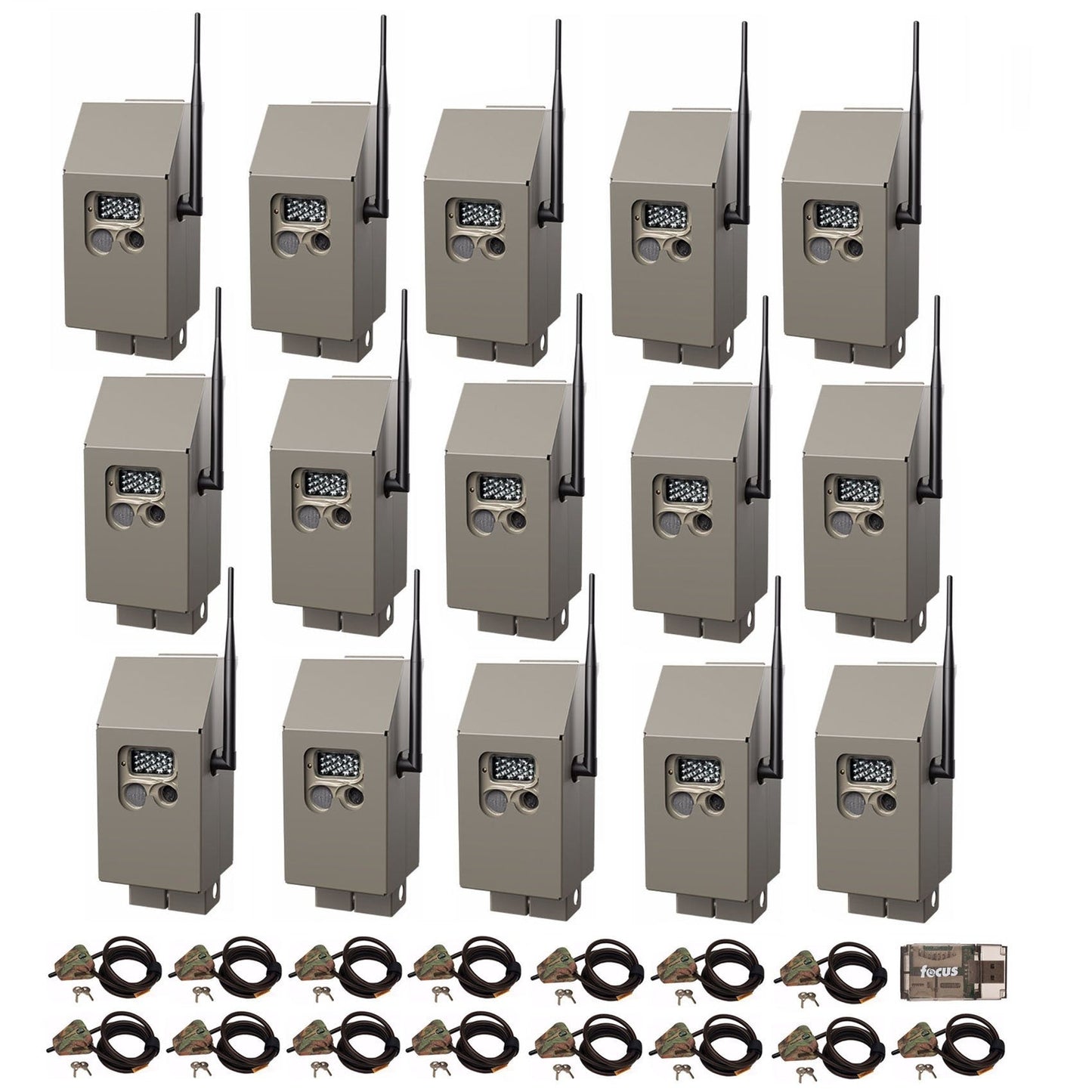 Cuddeback Security Box for J-Series Trail Cameras and Cable Lock (15-Pack)