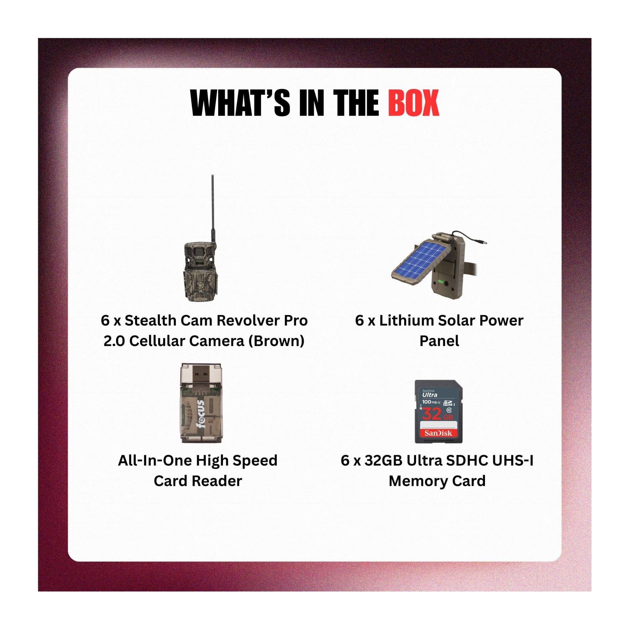 Stealth Cam Revolver Pro 2.0 360-Degree 40MP Cellular Camera (Brown) Bundle