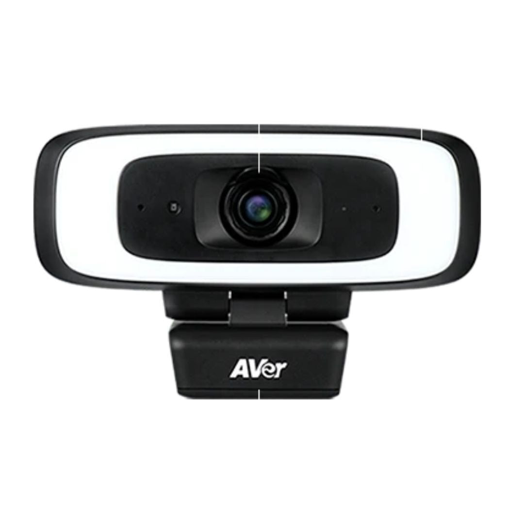 AVer CAM130 Compact 4K Video Conferencing Camera with Intelligent Fill Lighting (Black and White)