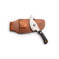 Knives of Alaska Light Hunter D2 Tool Steel Blade with Leather Sheath (Black)
