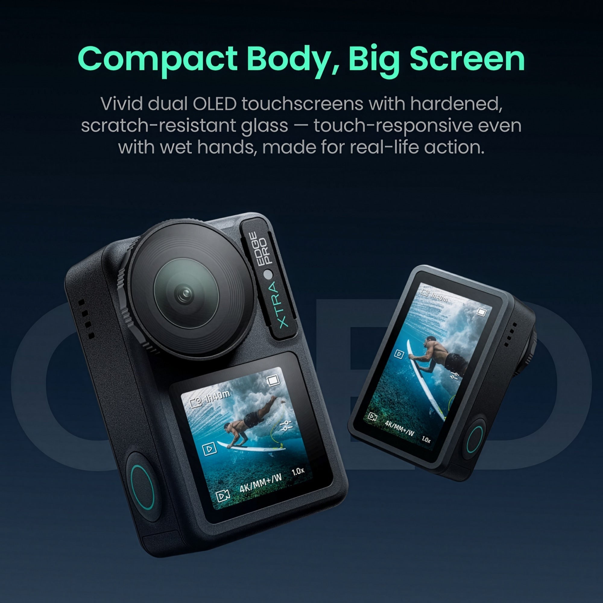 Xtra Edge Action Camera with 128GB MicroSD, Accessory Kit and Case Bundle