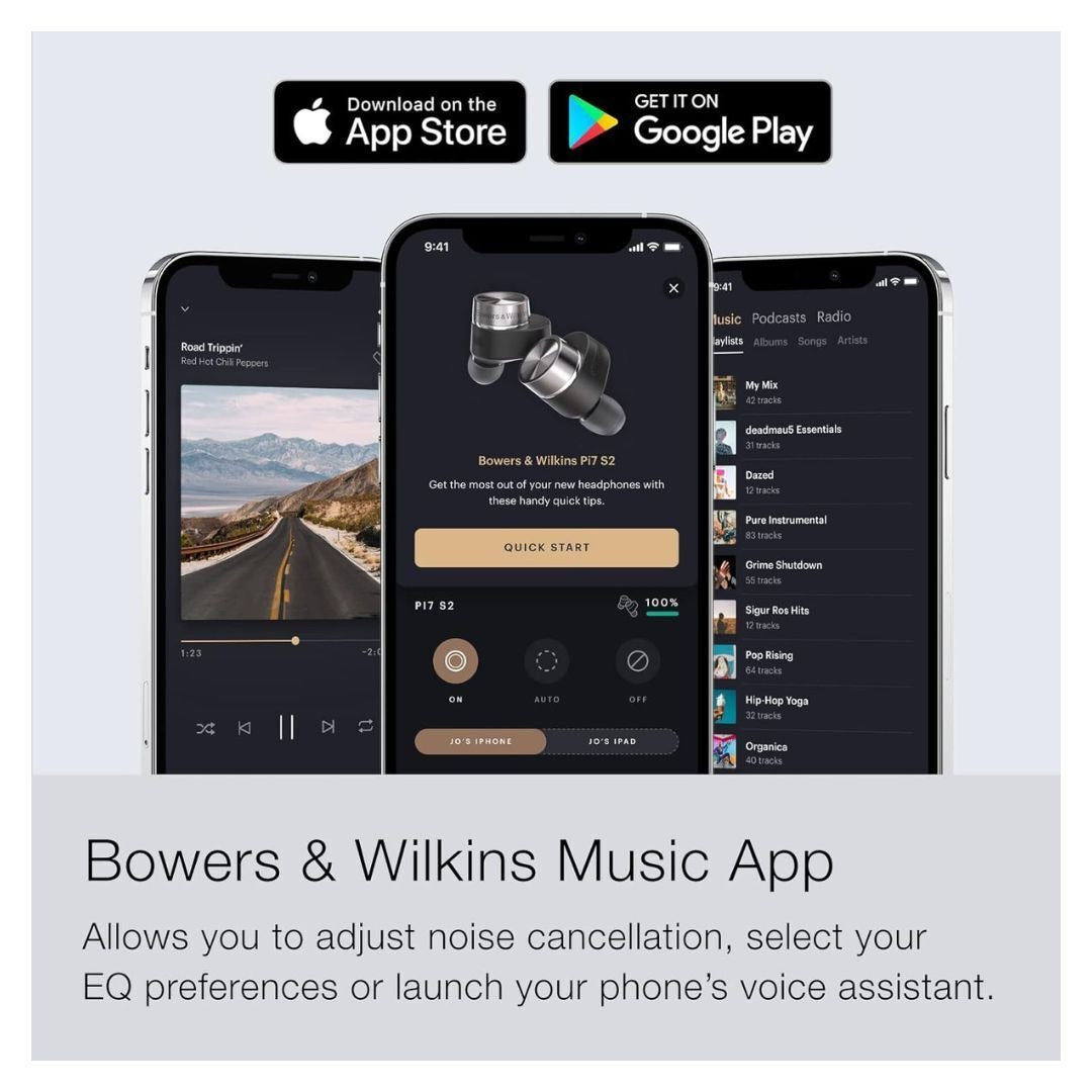 Bowers and Wilkins Pi7 True Wireless In-Ear ANC Headphones (Midnight Blue)