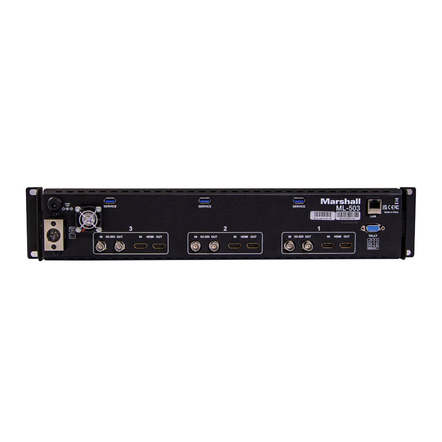 Marshall Electronics ML-503 Rackmount LCD Monitor Triple 5-Inch Screens (2 RU)