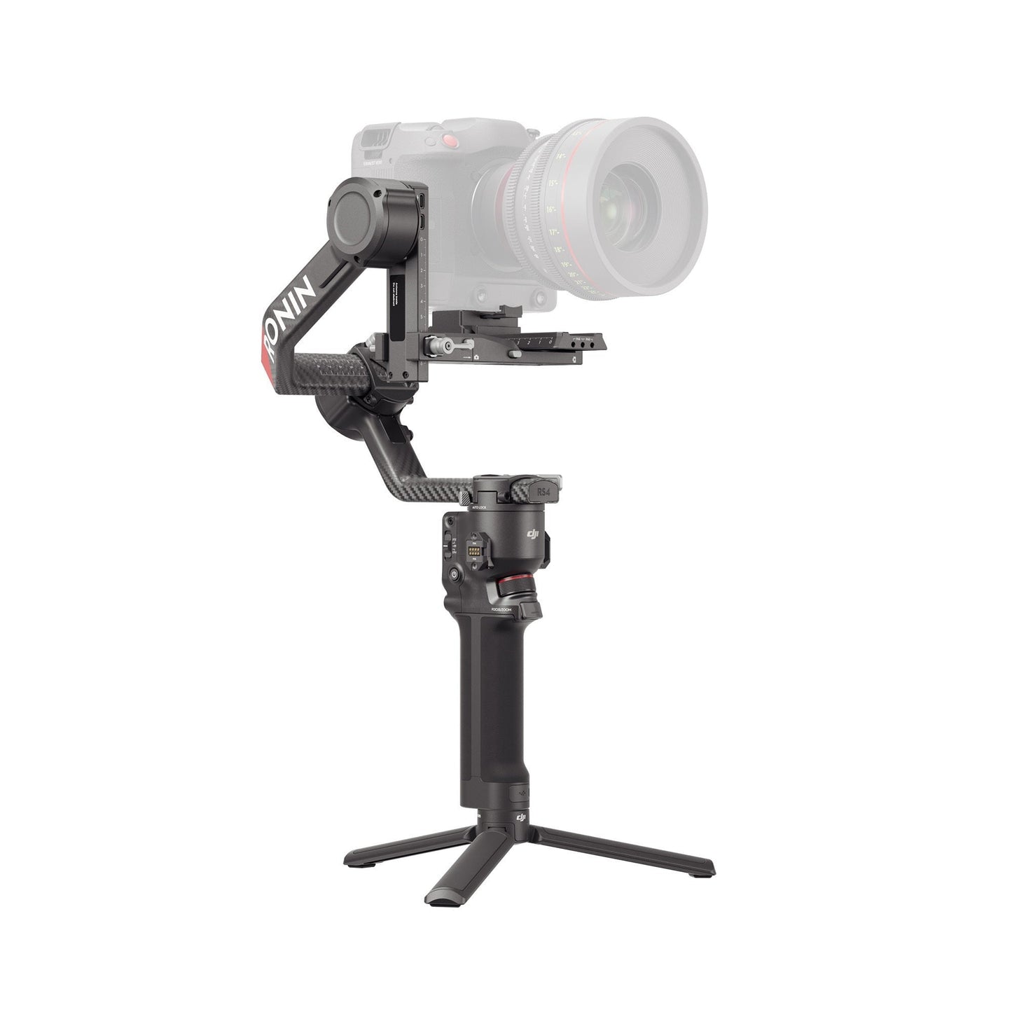 DJI RS 4 Gimbal Stabilizer Combo with Joystick Mode Switch and High-Capacity Battery Grip