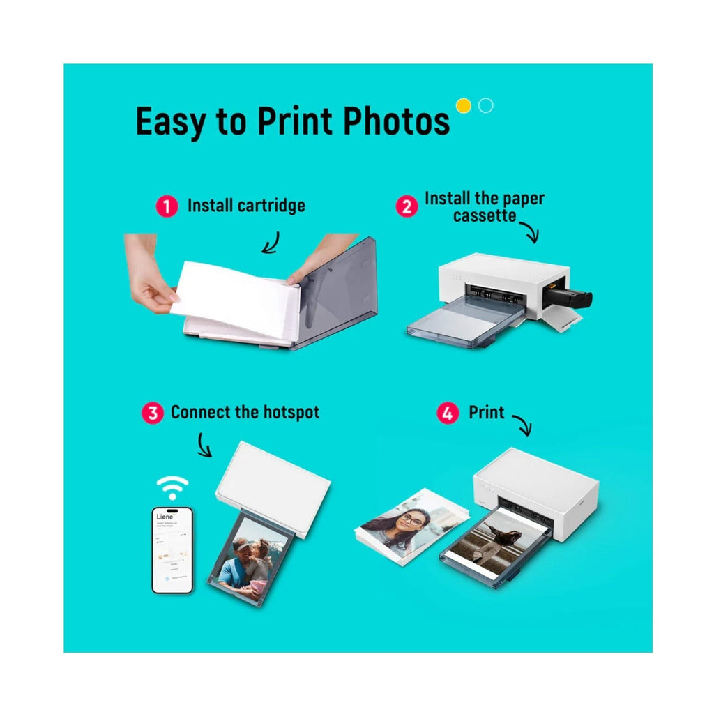 Liene M100 4x6 In Full-Color Instant Photo Printer with 20 Sheets & 1 Cartridge