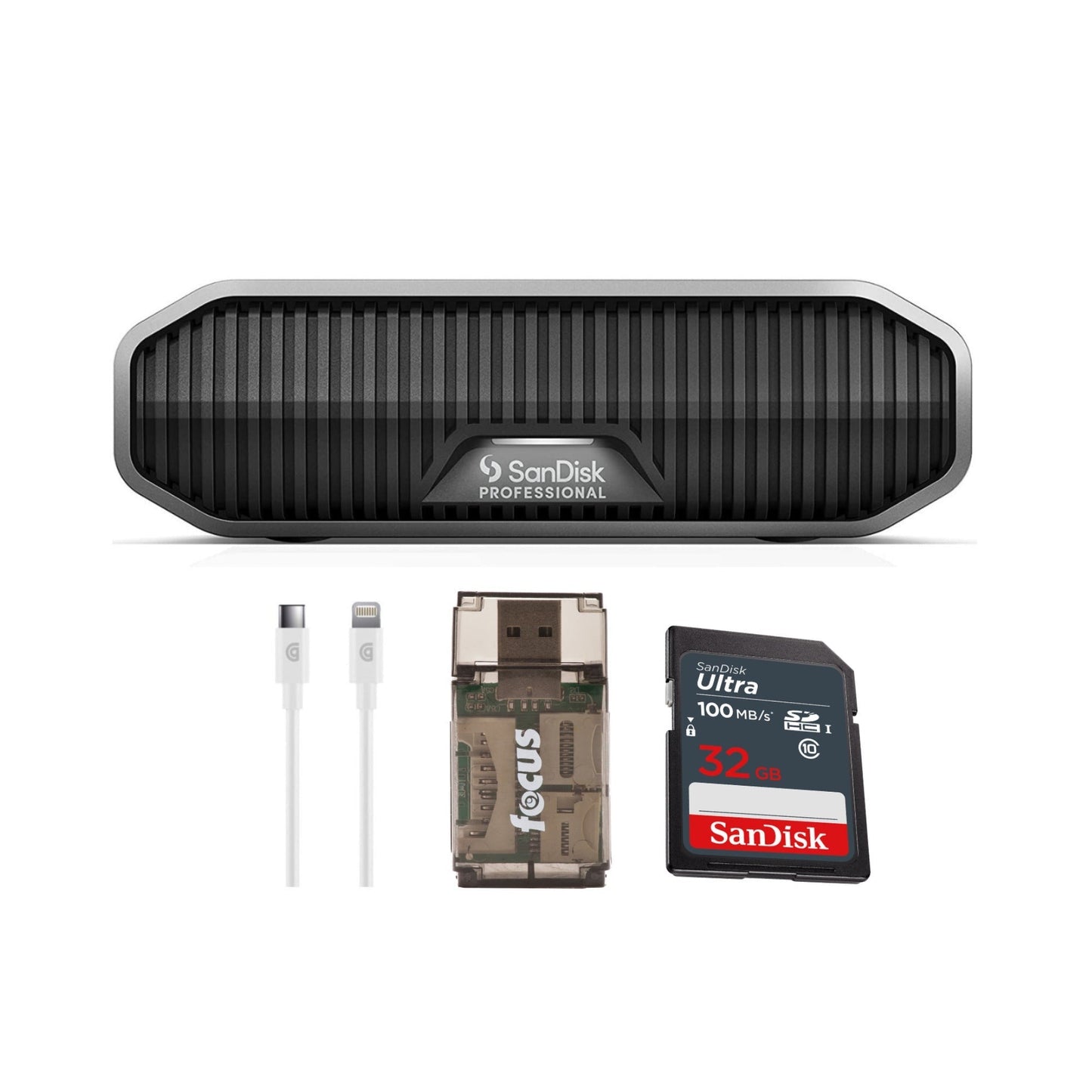 SanDisk Professional 18TB G-DRIVE Desktop Hard Drive w/Memory Card, Reader & Lightning Cable
