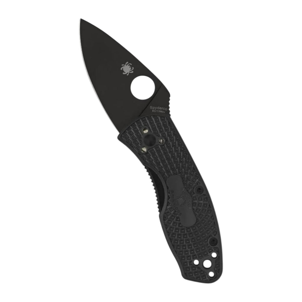 Spyderco Ambitious Lightweight Pocket Knife with 8Cr13MoV Steel Blade and FRN Handle (Black)