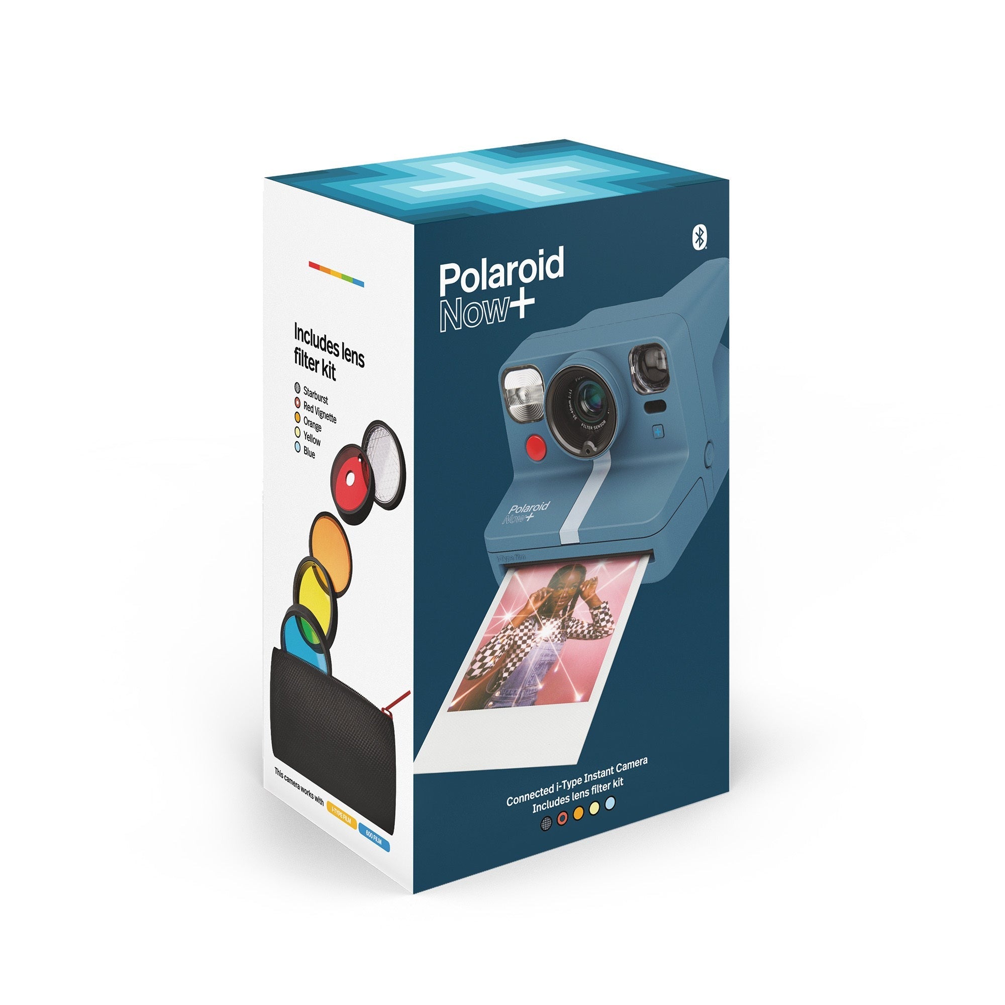 Polaroid NOW+ Instant Film Camera (Calm Blue - Grey Blue)