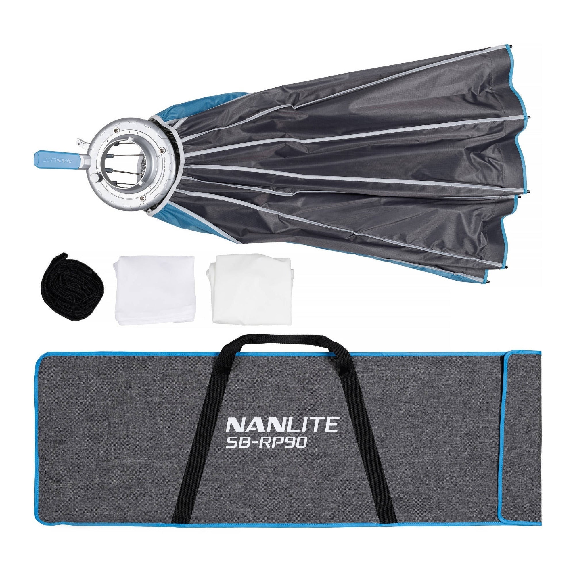 Nanlite FS-300 Daylight AC LED Monolight with Rapid 90 Parabolic Softbox Bundle