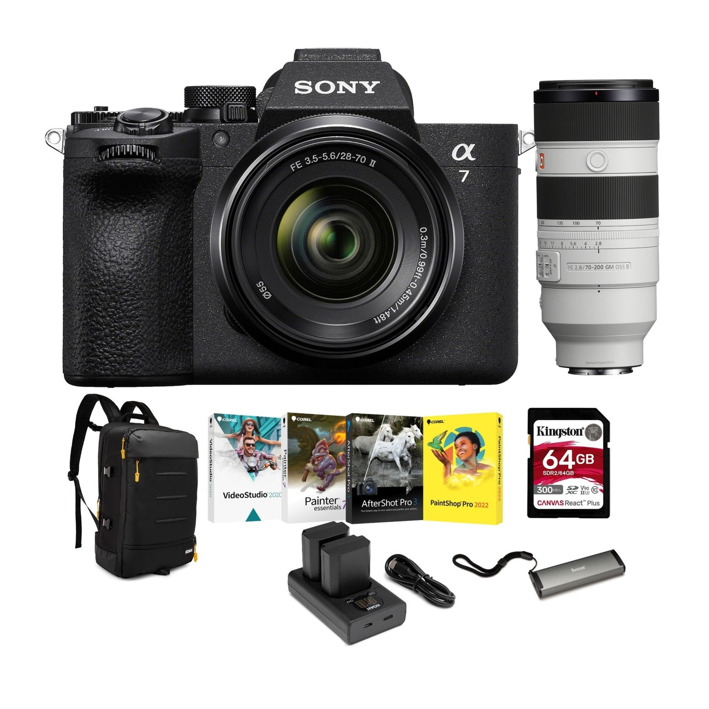 Sony Alpha 7V Mirrorless Camera with 28-70mm II and 70-200mm Lens Bundle