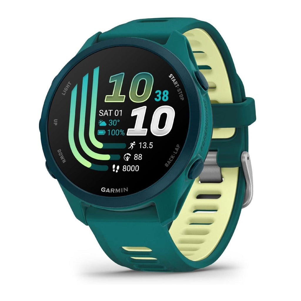 Garmin Forerunner 170 Music GPS Running Smartwatch (Teal Green/Citron Band)