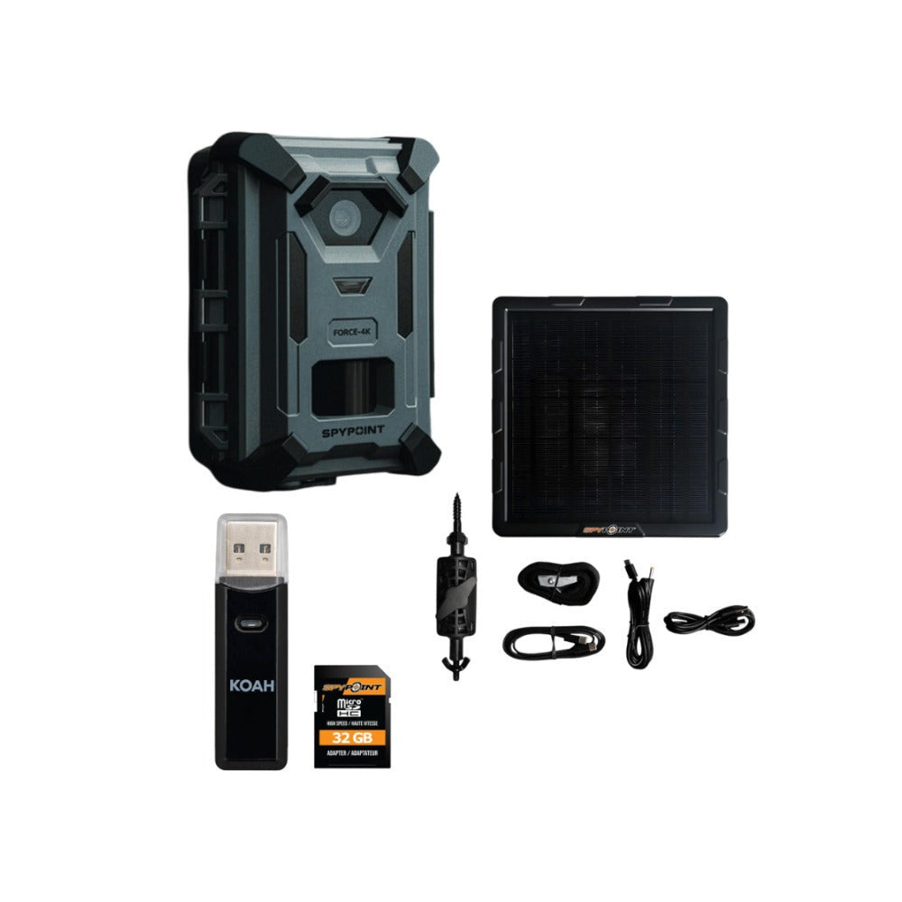 Spypoint FORCE-4K Trail Camera 40MP 4K Resolution with Accessories Bundle
