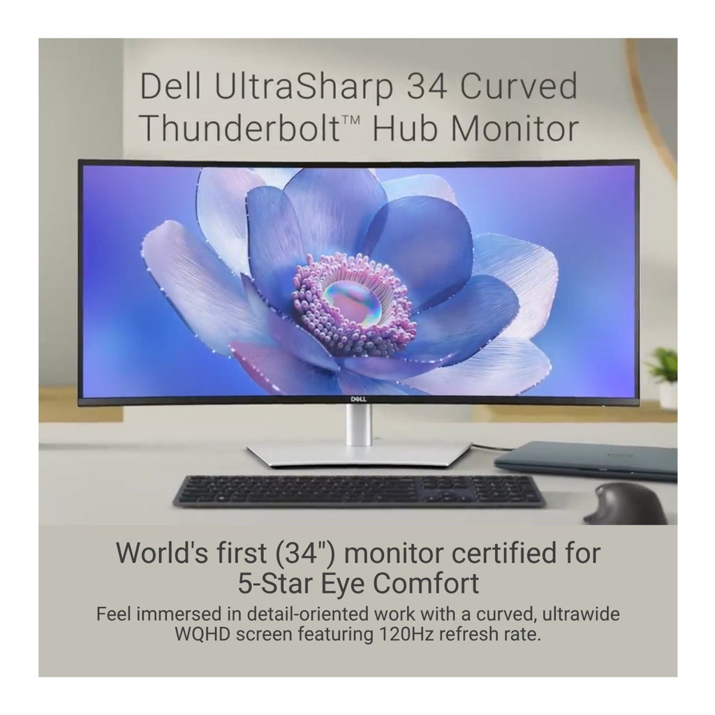 Dell UltraSharp U3425WE 34-In. UW-QHD Curved LED Monitor 120Hz (Black/Silver) (Used)