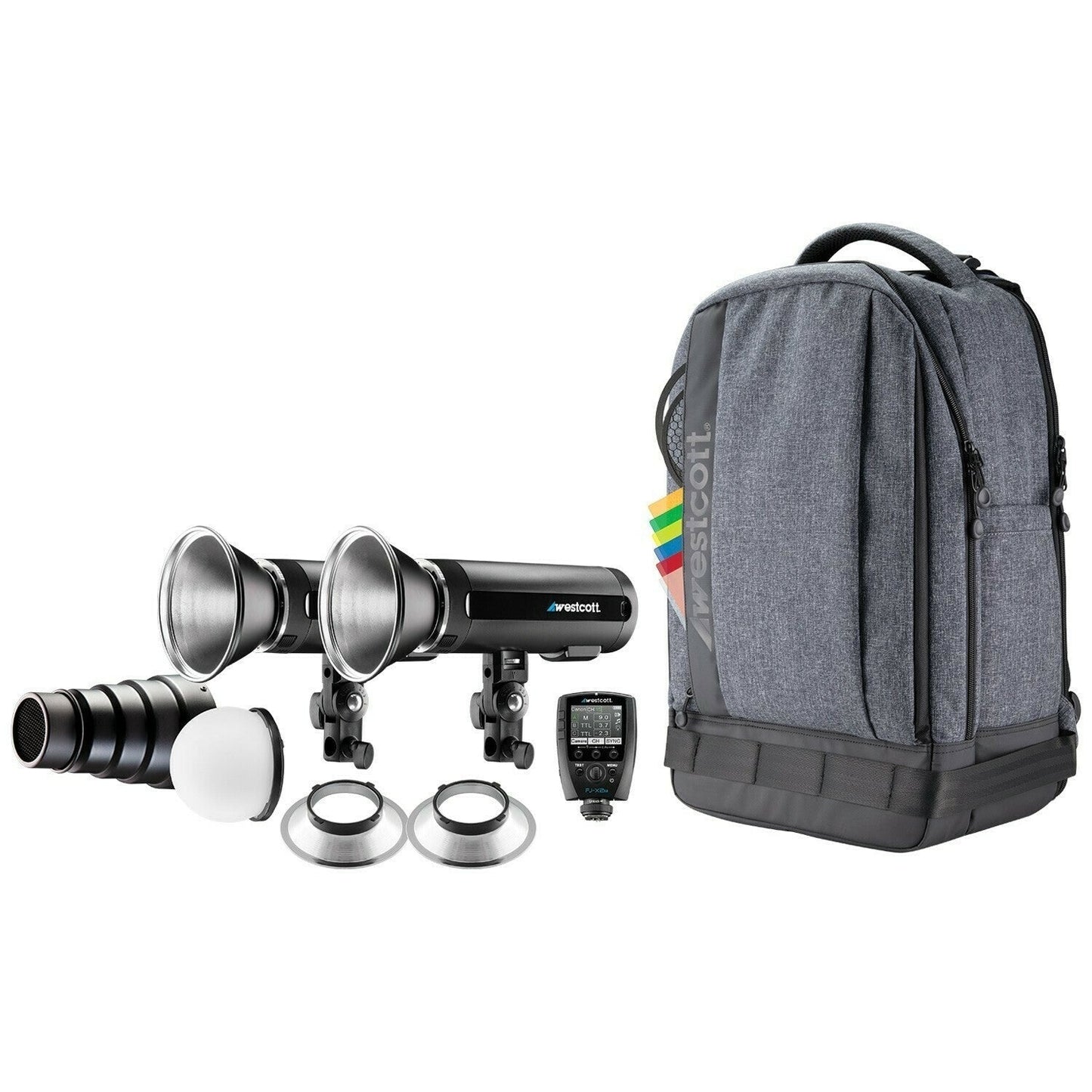 F.J. Westcott FJ200 Strobe 2-Light Backpack with FJ-X2m Trigger and Accessories