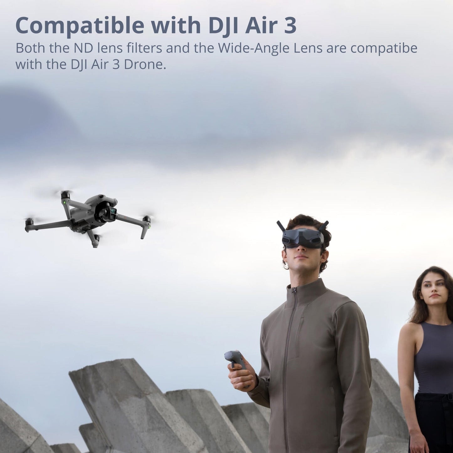 DJI Wide-Angle Lens for Air 3 with Lens Cleaning Pen bundle