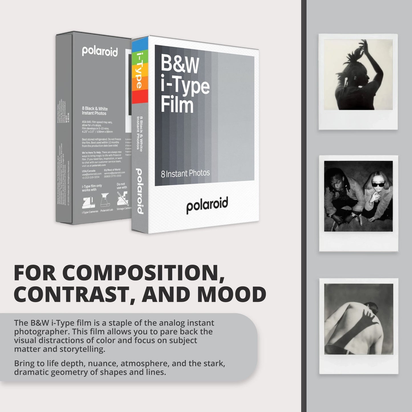 Polaroid Now+ Instant Camera Generation 2 (Black) w/Film Kit & B&W Film
