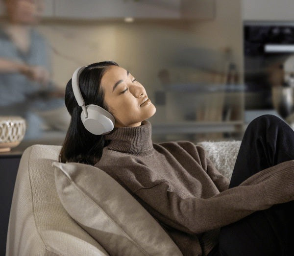 Sony WH-1000XM5 Wireless Noise Canceling Headphones with USB Port and Stand
