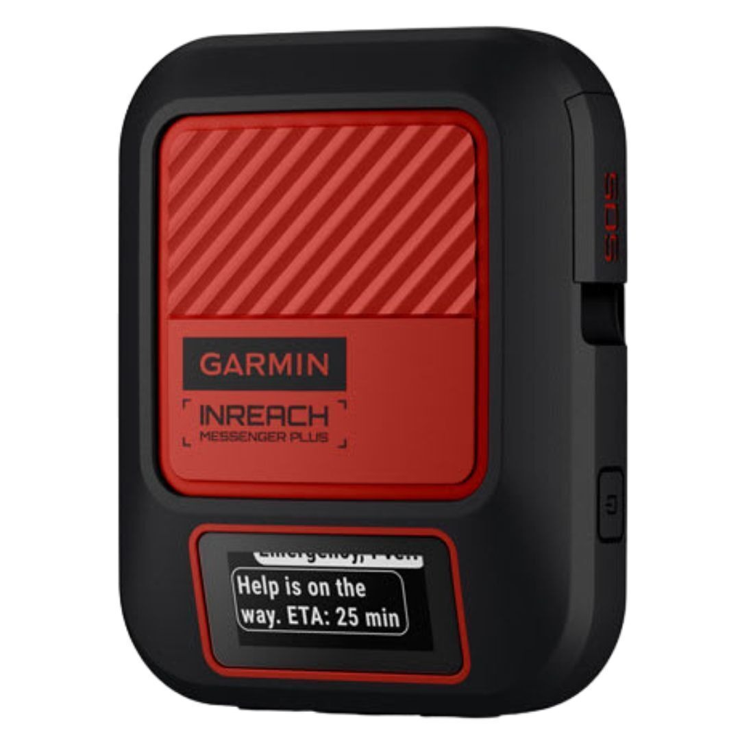 Garmin inReach Messenger Plus SOS Satellite Communicator with Tracback Routing (Black and Red)