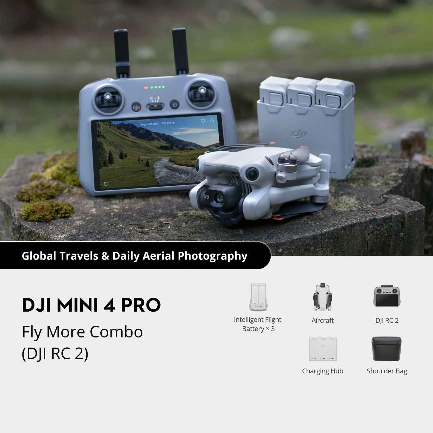 DJI Mini 4 Pro Drone Fly More Combo with DJI RC 2 Controller