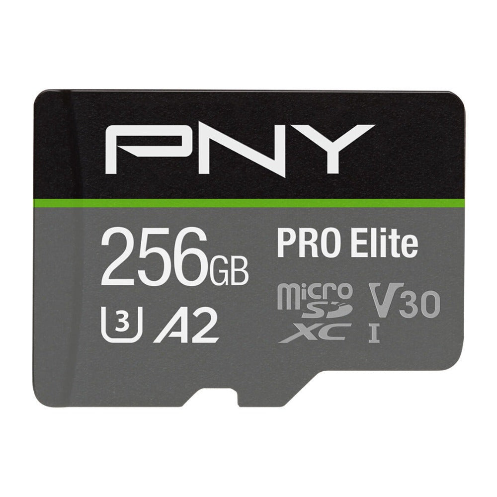 PNY 256GB PRO Elite UHS-I microSDXC Memory Card with SD Adapter