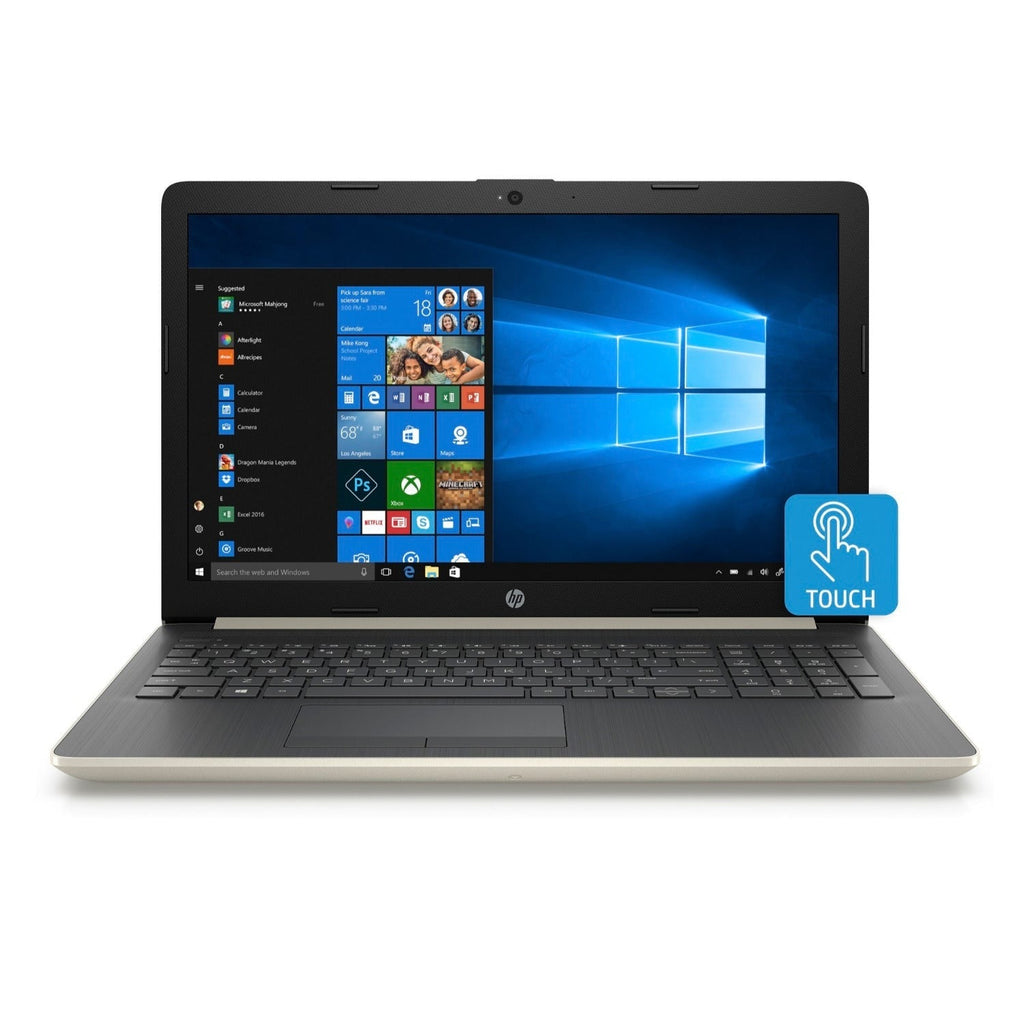 HP Laptop, 15.6" HD Touch, Intel Core i5-8250U, 8GB RAM, 1TB HDD, Microsoft 365 Personal 1-Year (Pale Gold) (Certified Refurbished)