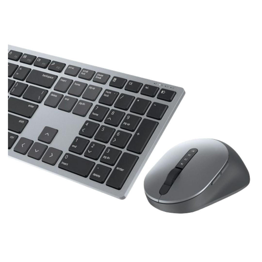 Dell Premier Multi-Device Wireless Bluetooth Keyboard and Mouse Combo with USB Receiver (Titan Gray)