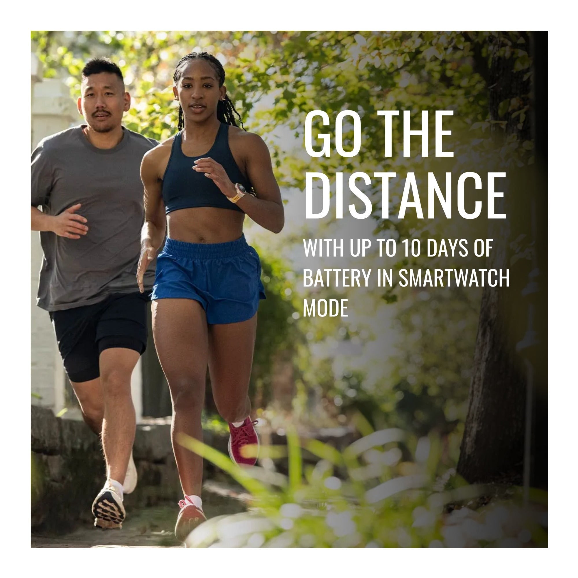 Garmin Forerunner 570 42mm GPS Running Smartwatch (Cloud Blue/Whitestone) Bundle