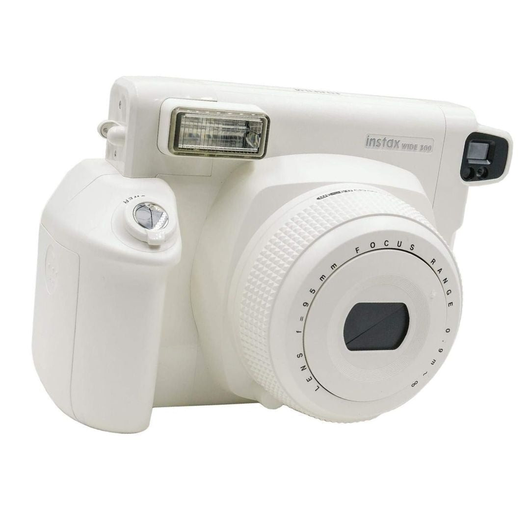 Fujifilm instax WIDE 300 Instant Camera with Close-Up Lens, and Flash and Brightness Control (White)