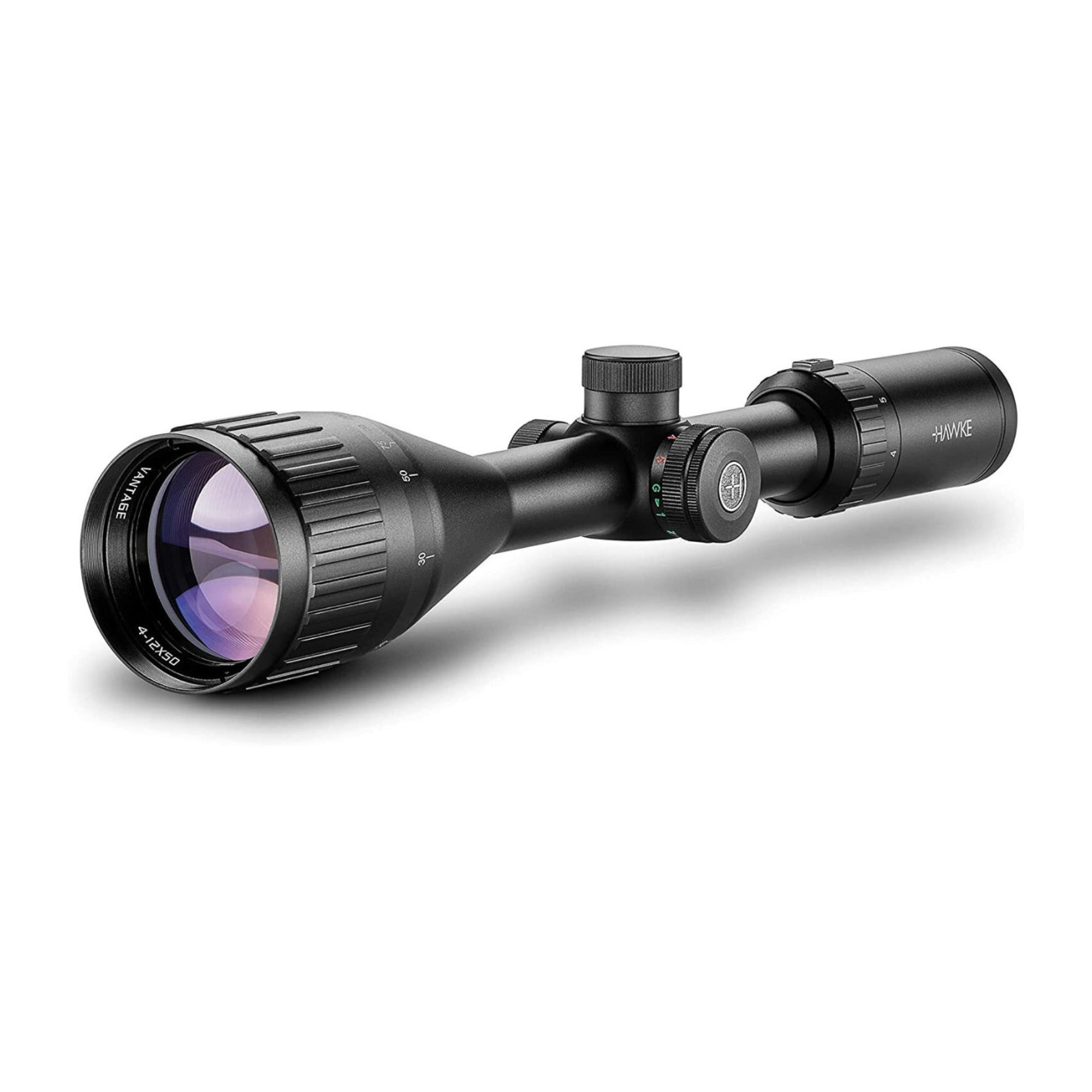Hawke Sport Optics Vantage HD 4-12X50AO Mil Dot IR Riflescope with 2-Piece Rings