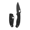 Spyderco Tenacious Lightweight Black Folding Knife with PlainEdge 8Cr13MoV Blade