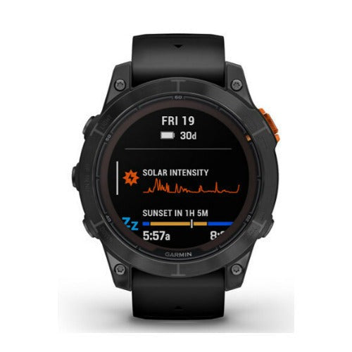 Garmin fenix 7 Pro Solar Multisport GPS Smartwatch (Silver) with Charging Stand and Port Plugs