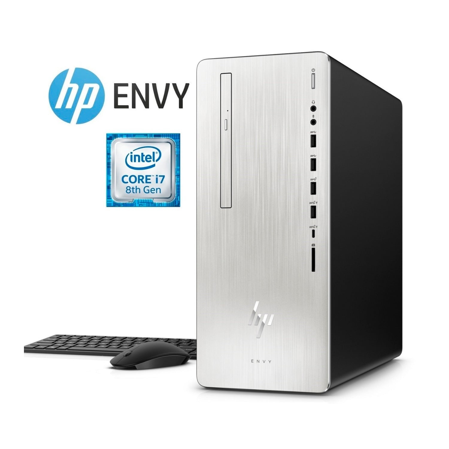 HP Envy 795 Desktop PC, Intel Core i7-8700 (6-Core), 12GB RAM, 2TB 7200RPM HDD (Certified Refurbished)