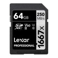 Lexar Professional 64GB 1667x UHS-II SDXC Memory Card