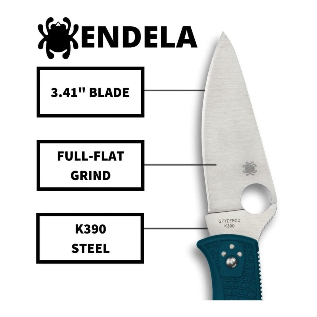 Spyderco Endela EDC Folding Knife - K390 Steel Blade with FRN Handle