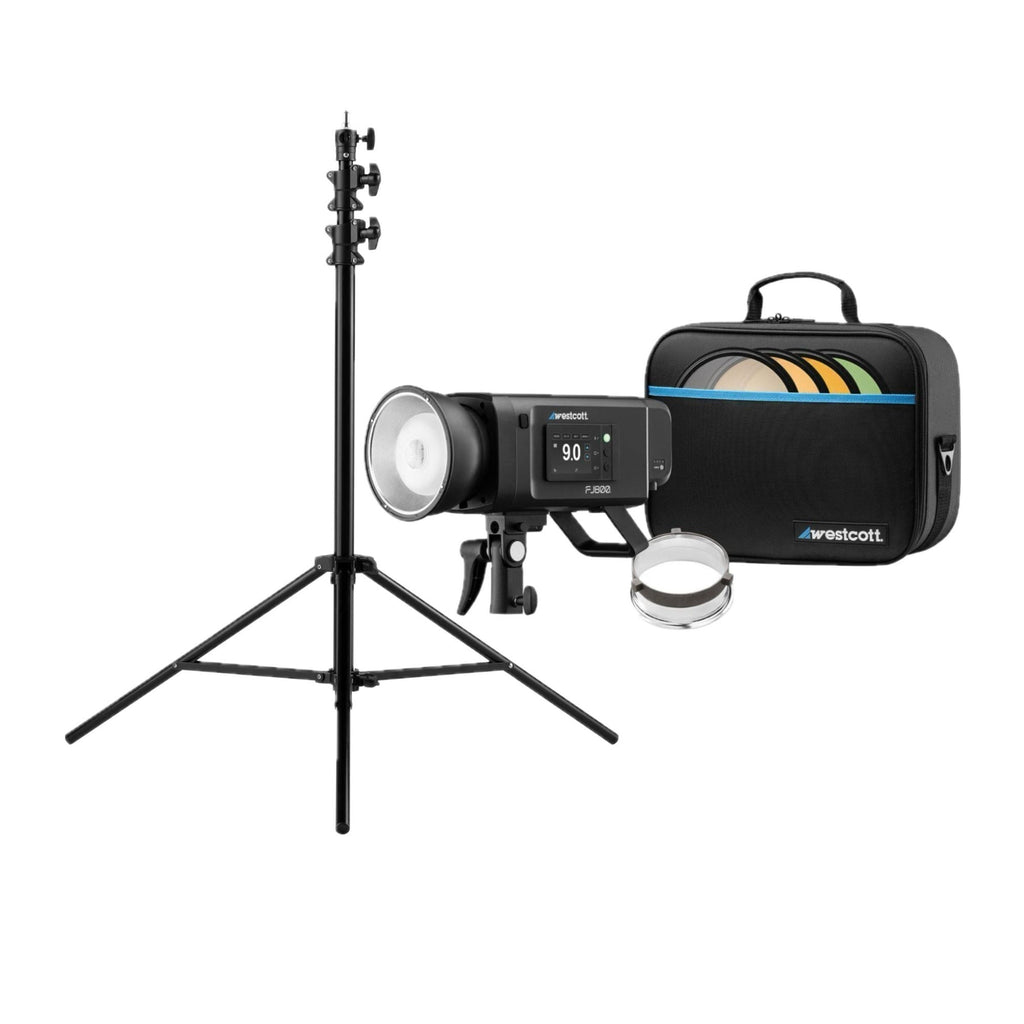 Westcott FJ800 800Ws Touchscreen Strobe with Battery and Heavy-Duty Stand Bundle
